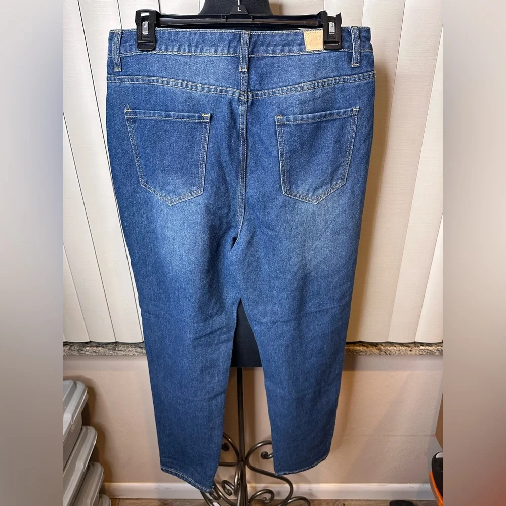 Melé & Pere Distressed Blue Denim Jeans Size Large